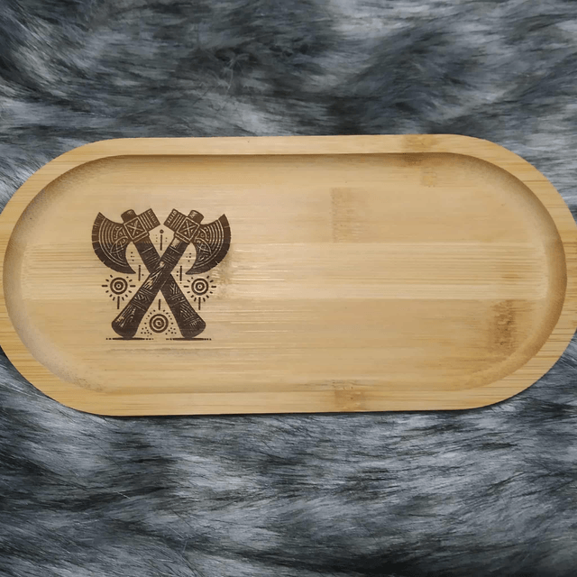Petit plateau bambou Haches viking