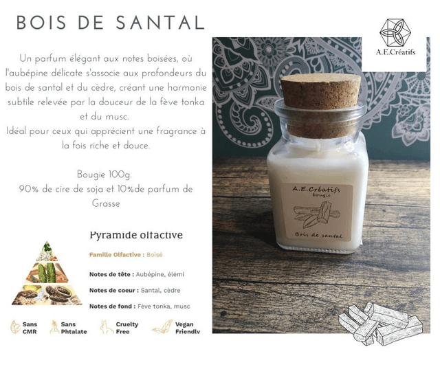 Bougie Bois de santal
