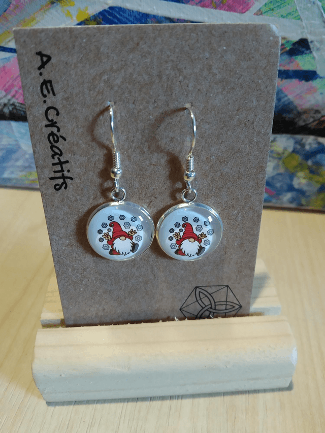 Boucles D'oreilles Cabochons Gnomes 
