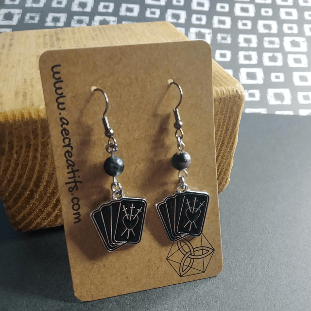 Boucles d'oreilles ésotérique cartes