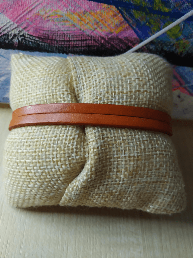 Bracelet cuir double lanières hache 