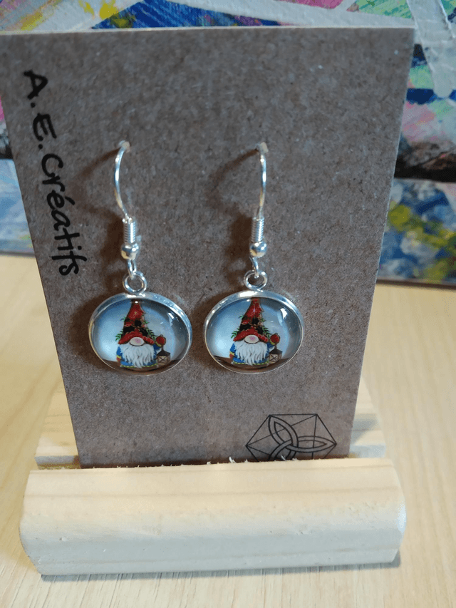 Boucles D'oreilles Cabochons Gnomes 