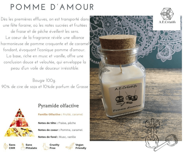 Bougie Pomme d'Amour 