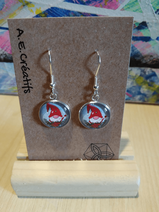 Boucles D'oreilles Cabochons Gnomes 