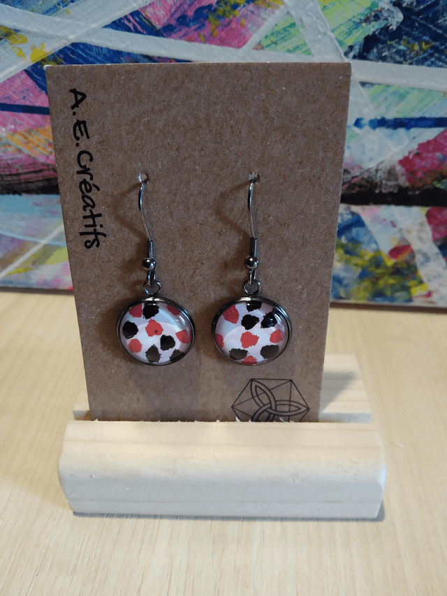 Boucles D&#039;oreilles Cabochons Couleurs 