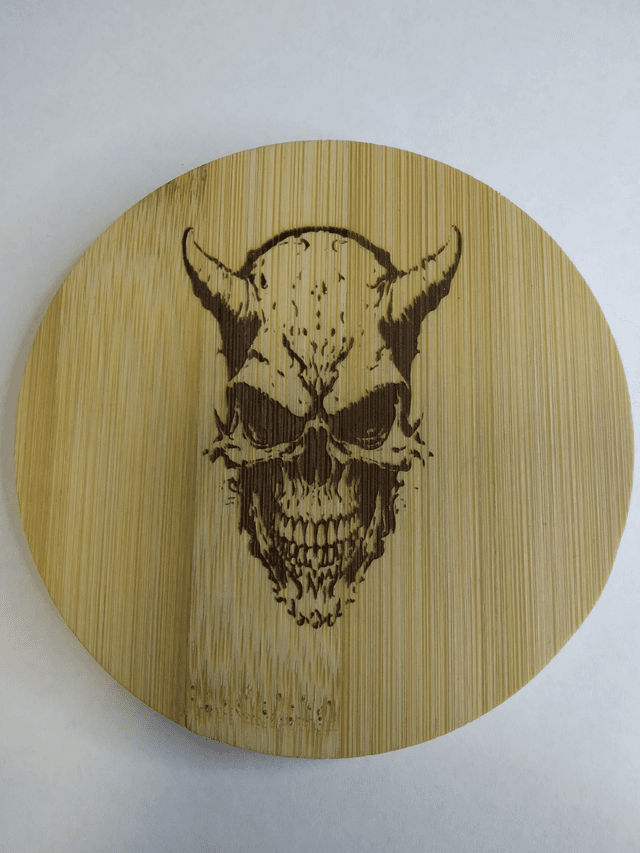 Sous verre rond skull 7